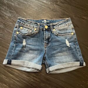 7 For All Mankind Distressed Jean Shorts